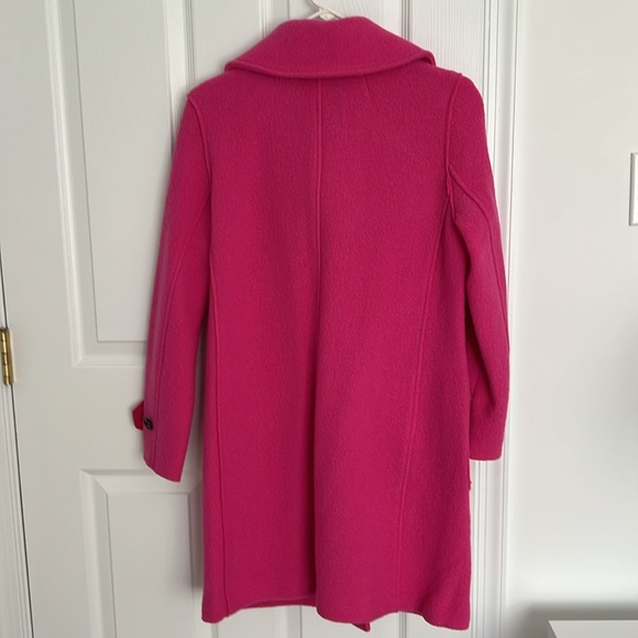 J. Crew Women's Vibrant Pink Trench Coat - Picture 2 of 3
